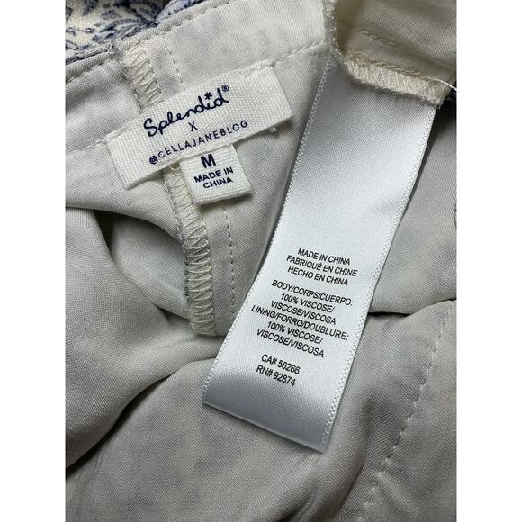 Splendid X 'Cella' Blue Jane Printed Midi Dress Size M - Picture 4 of 4